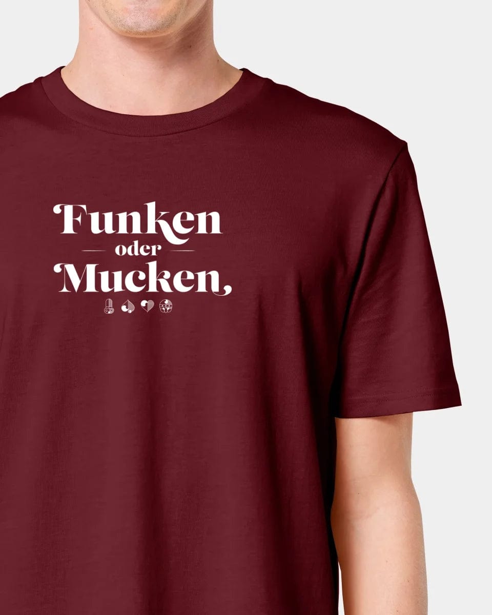 Personalisiertes T-Shirt "Watten - Funken oder Mucken" - T-Shirt Unisex / Burgundy / M von TeeInBlue